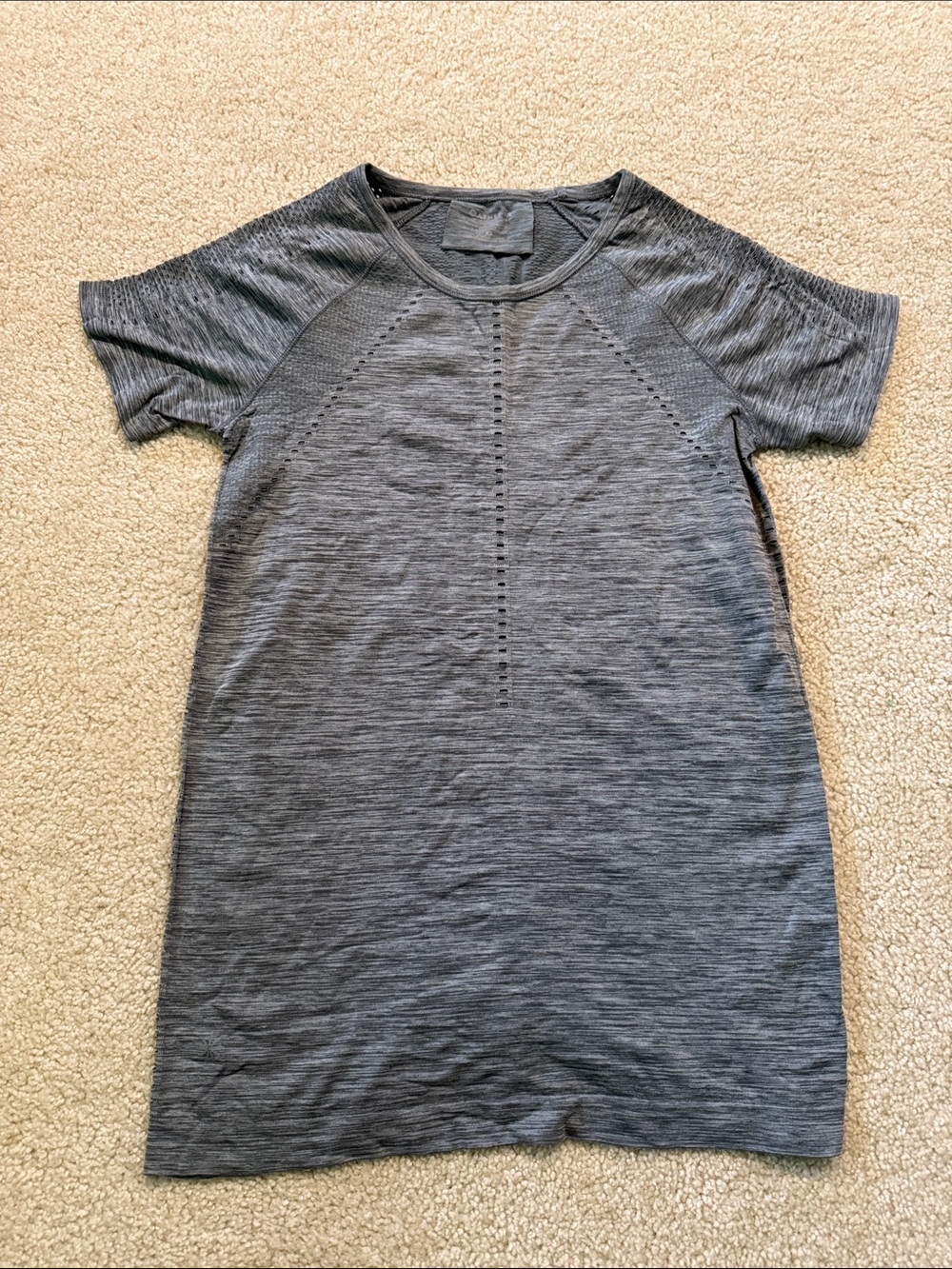 Athleta Gray Short Sleeve Performance Tee